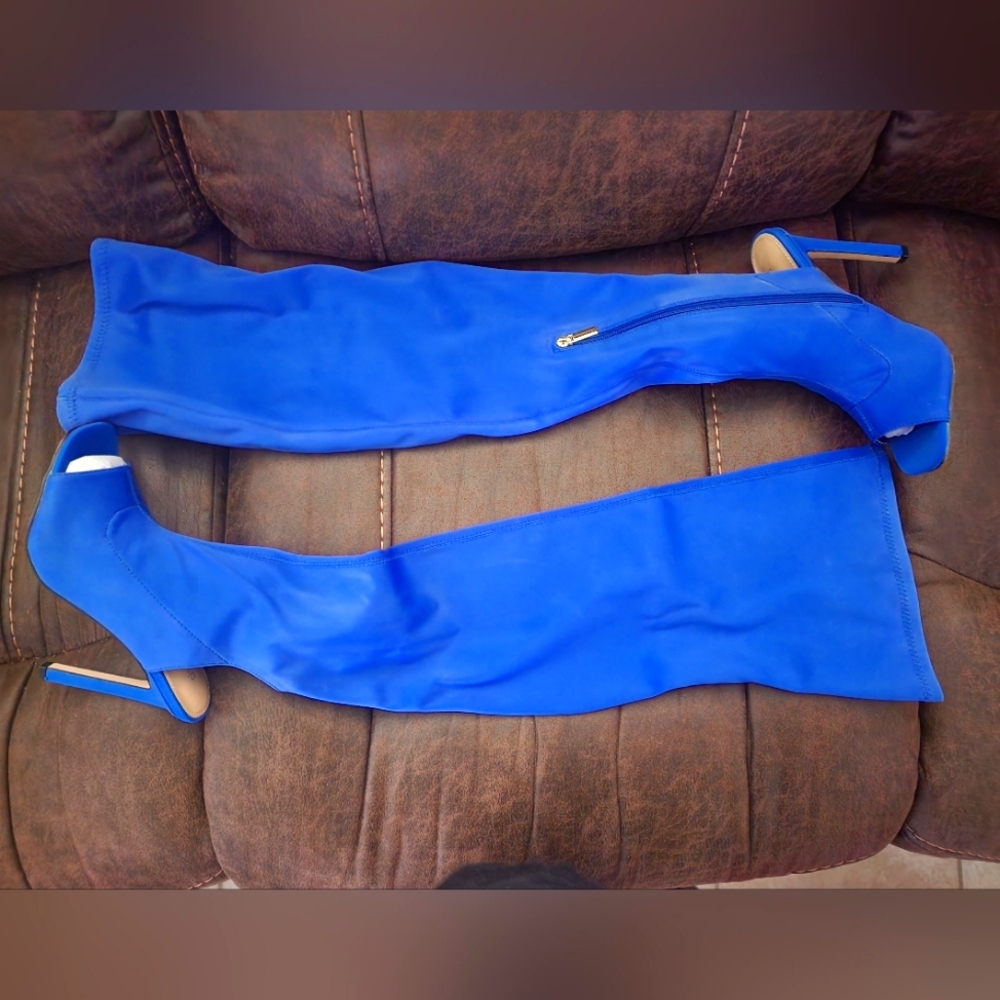 Loving Blue Thigh High Boots